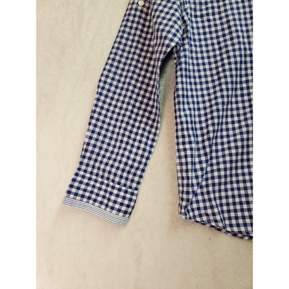 Scotch Shrunk Shirt Youth Size 8 Blue Plaid Skull Long Sleeve Collar Button Down - Picture 6 of 10